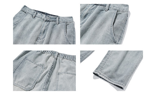 Title 2, Loose Wide Leg Drape All-matching Straight Pant...