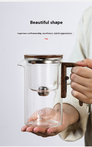Title 6, Full Glass Teapot Tea Set with Tea Water Separa...