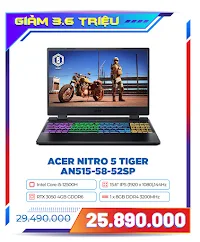 Laptop ACER Nitro 5 AN515-58-52SP (i5-12500H/RAM 8GB/512GB SSD/ Windows 11)