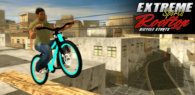 Rooftop Stunt Man Bike Rider