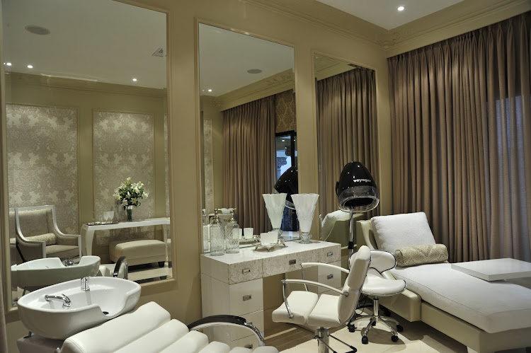 The home hair salon is one of the 'extravagant necessities' Pellerade provides for their high-end clientele.