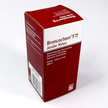 Broncochem F Dextrometorfano + Clenbuterol + Cetirizina 400mg/0,2mg/36mg Siegfried Niños x 120 ml  