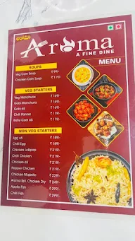 Aroma Fine dine menu 2