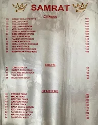 Samrat Hotel And Restaurant menu 2