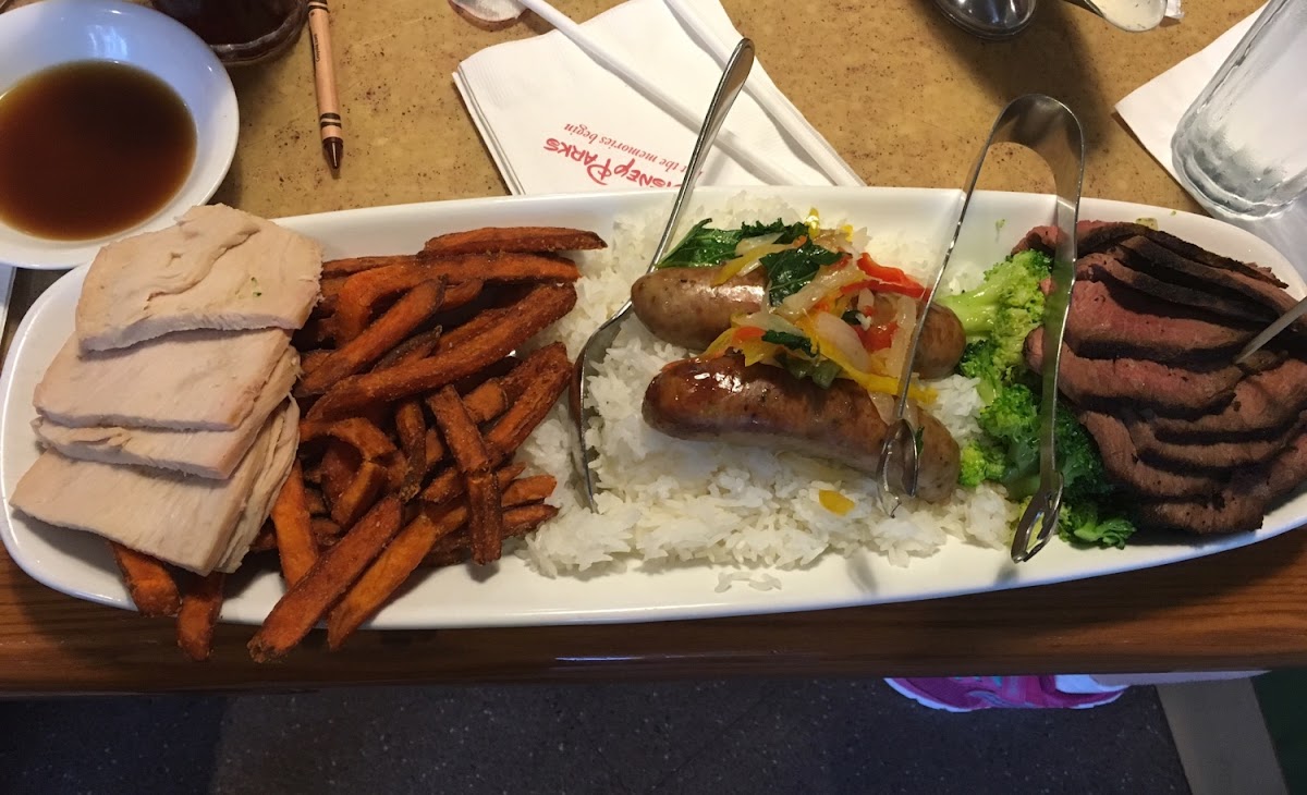 Family style platter at lunch.  2/2016