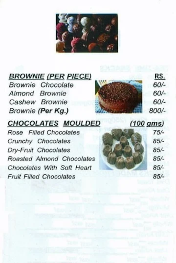 Mother's Bakery menu 