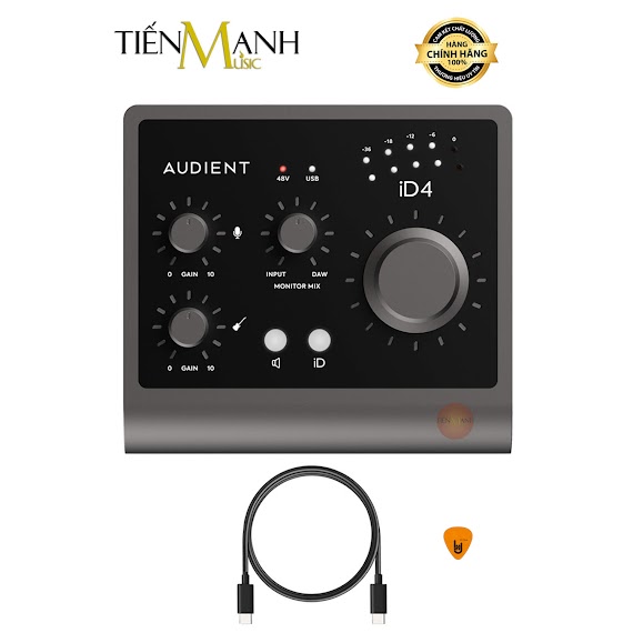 Soundcard Audient Id4 Mk2 - Sound Card Bộ Thu Âm Thanh Và Livestream Mkii Audio Interface Hàng Chính Hãng - Kèm Móng Gẩy Dreammaker