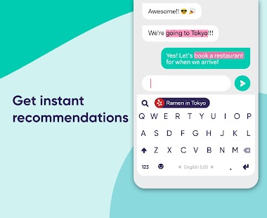 Fleksy: Schnelle Tastatur - Kostenlse Emoji & GIF Screenshot