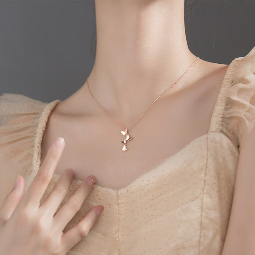 Title 3, S925 Silver Forest Sweet Butterfly Element Neck...