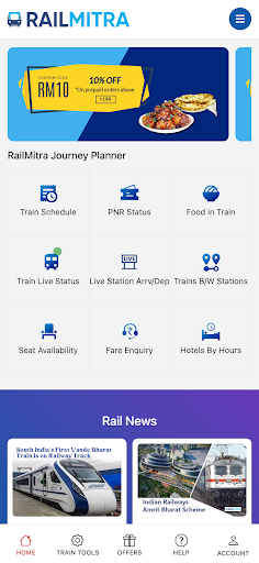 Screenshot LiveTrain, PNR & Food Delivery