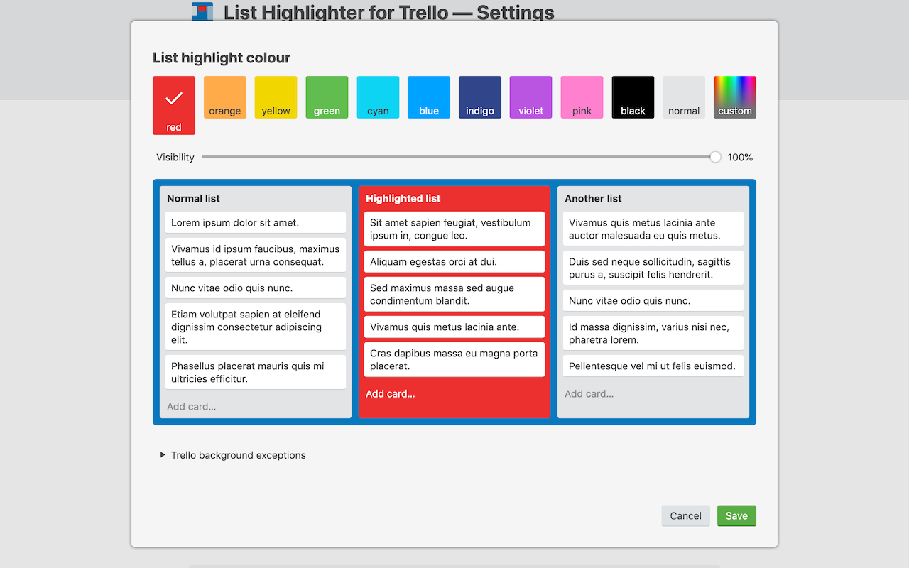 List Highlighter for Trello Preview image 7