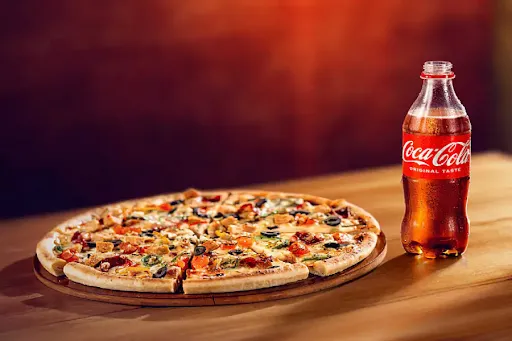 Rice Based Pizza Dosa + Soft Drink (200 Ml)