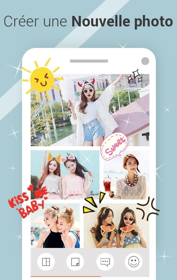 Android application photo collage editor screenshort