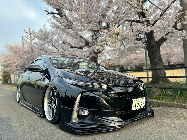 プリウスPHVのエアサスのある生活・みのちゃん工房・桜とコラボに関するカスタム事例の投稿画像7枚目