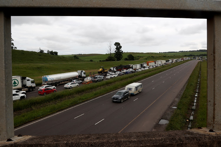 Traffic was backed up on the N3 from Shongweni during the driving school owners' 'march' to KwaZulu-Natal premier Sihle Zikalala's offices to hand over their memorandum of grievances.