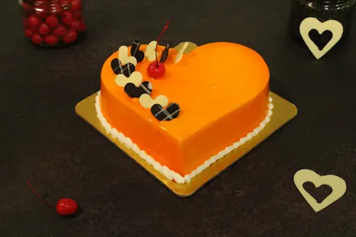 Heart Shape Mango Cake