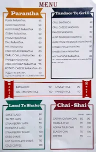 Murthal Parantha menu 1