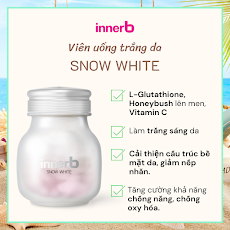 Thực phẩm Bảo vệ sức khỏe, trắng sáng da Innerb Snow White Hộp 56 viên