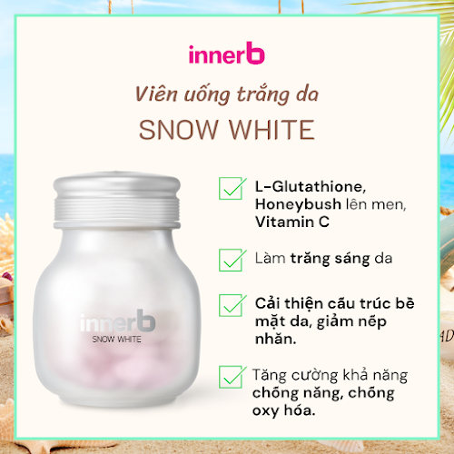 Thực phẩm Bảo vệ sức khỏe, trắng sáng da Innerb Snow White Hộp 56 viên