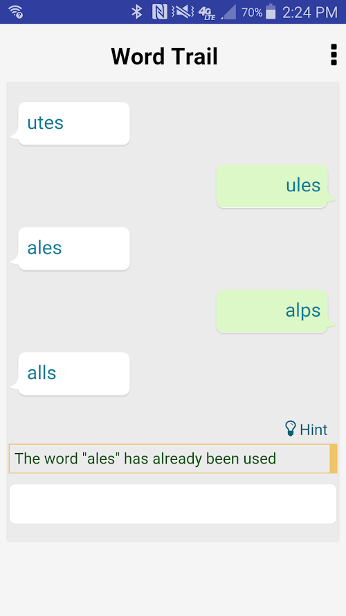 Android application Word Trail screenshort