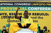 ANC treasurer-general Paul Mashatile delivering a key note address at the party's Limpopo elective conference on Friday.