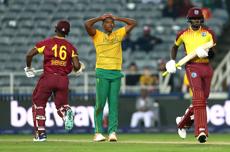 Lungi Ngidi and the rest of the South African attack were guilty of executing poorly with the ball, which cost the home team the T20 series against the West Indies. Picture: SIPHIWE SIBEKO/REUTERS