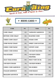 Corn King menu 1