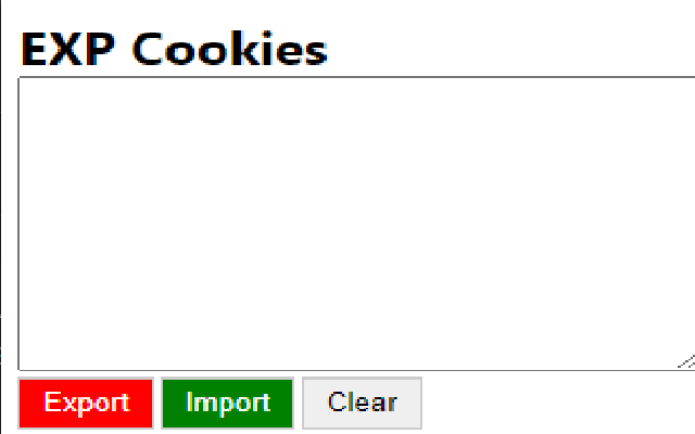 EXP Cookies Tool Chrome Extension Image 1