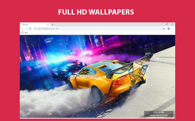 Need For Speed Wallpapers and New Tab chrome extension