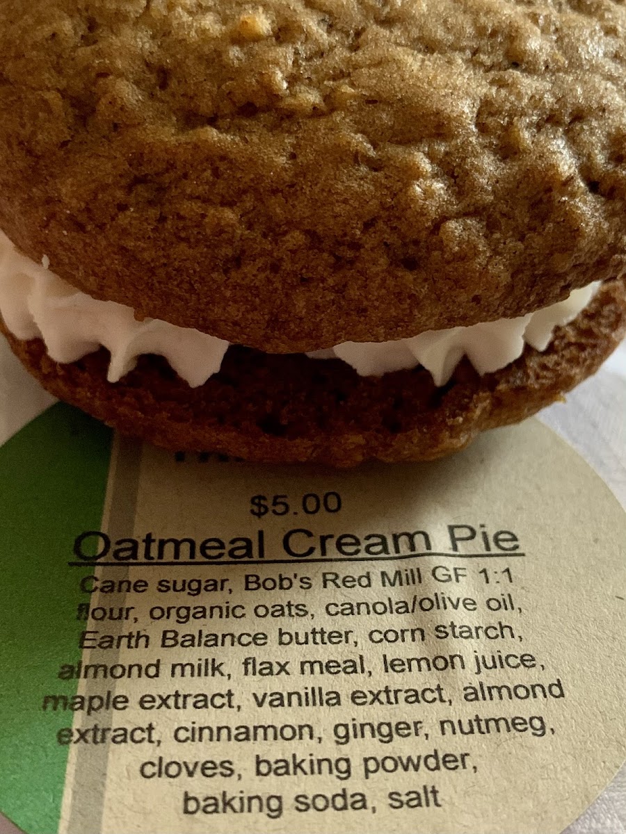 GF oatmeal cream pie