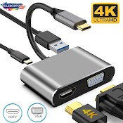 Đầu Chuyển Đổi Type - C Sang Hdmi Độ Phân Giải 4K Vga Usb C 3.0