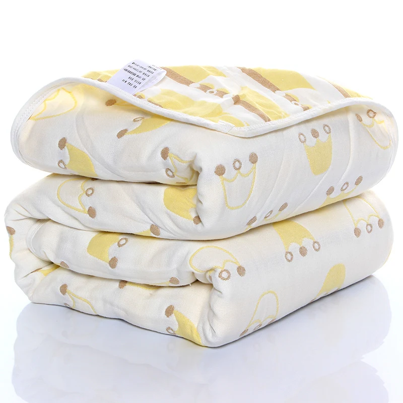 Sechs-lagige Baby-Gaze-Badetuch-Quilt für Kinder, ultraweich und saugfähig. Perfekt für Bad, Kuscheln und den Alltag.