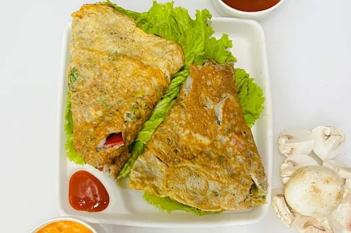 Cheese Mushroom And Spinach Omelette