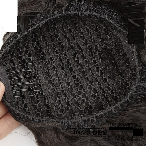 Title 2, Real Hair Drawstring Ponytail Women Perm and Dy...