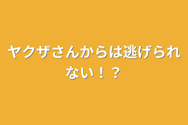 ヤクザさんからは逃げられない！？