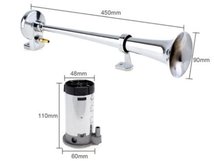 Title 3, Avvisatore acustico ad aria compressa a tubo si...