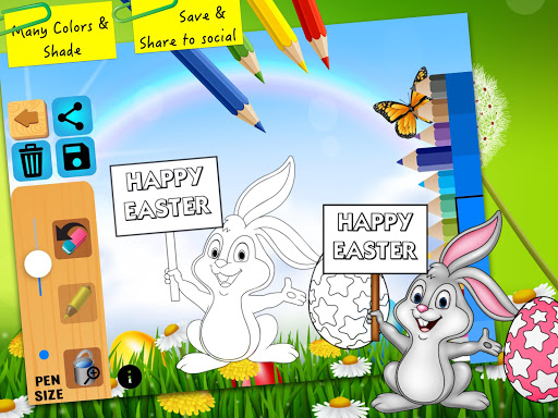 Easter bunny egg coloring book