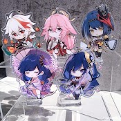 ( Mica Trong Acrylic ) Thegioipuzzle Móc Khóa Game Genshin Impact Mẫu 2 Chibi Anime Chính Hãng