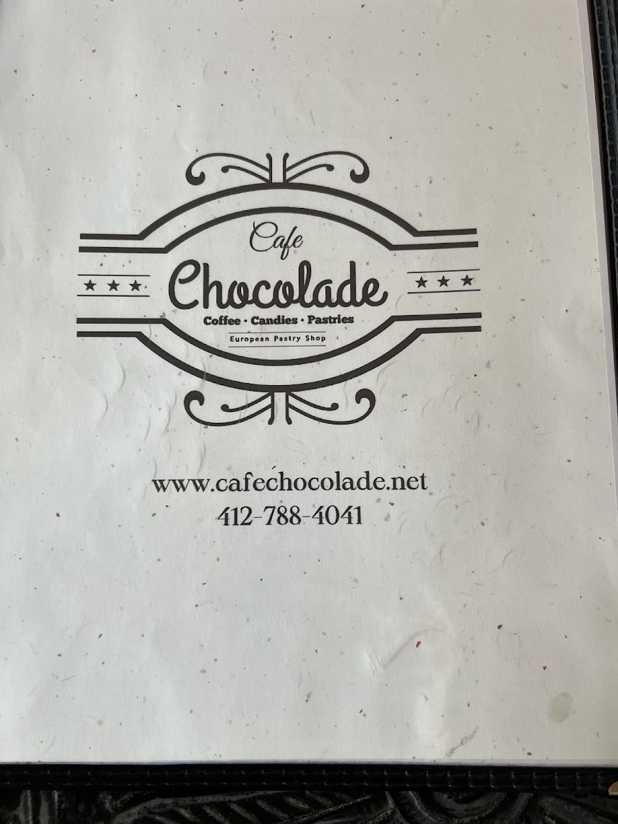 Gluten-Free at Cafe Chocolade