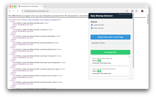Easy Sitemap Extractor