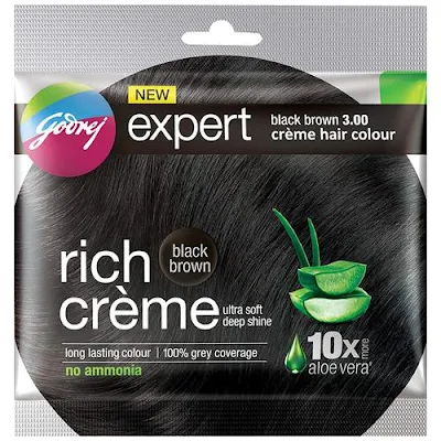 Godrej Expert Rich Creme Hair Colour - Shade 3 Black Brown, Single Use - 20 g + 20 ml