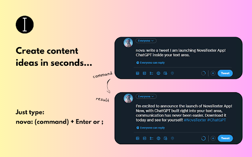 NovaTexter - Chat GPT Chrome Extension