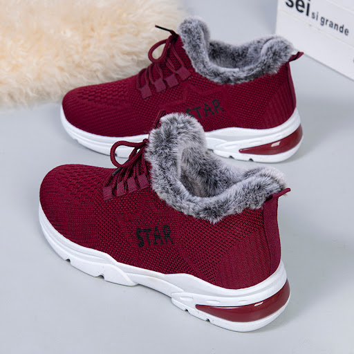 Title 6, Fashion Casual Plus Velvet Thick Cotton Shoes f...