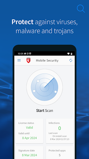 Screenshot G DATA Mobile Security Light