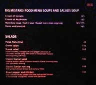 The Big Mistake menu 6