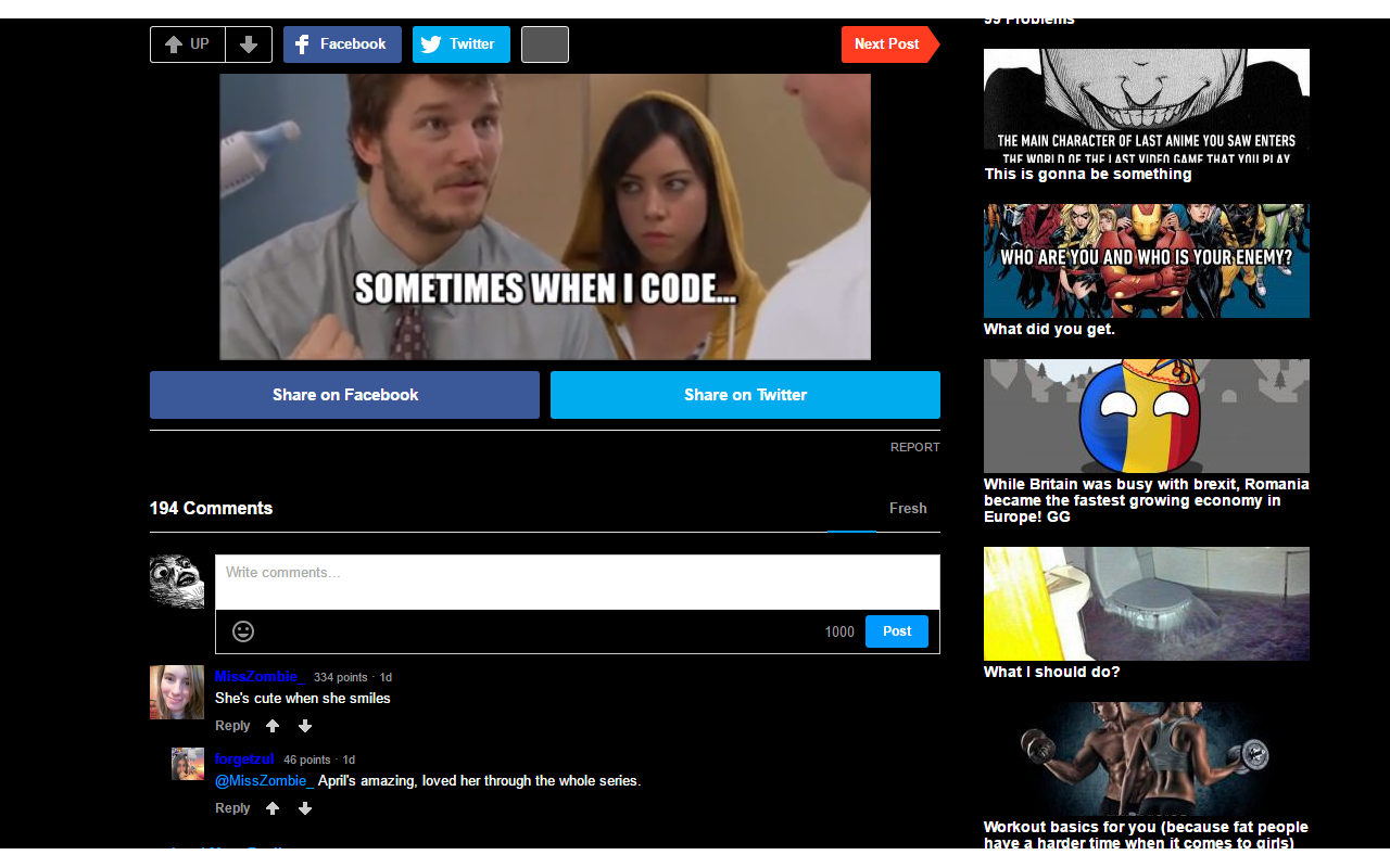 Desktop 9GAG Night Mode Preview image 3