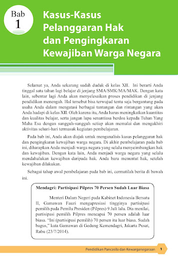 Buku Siswa Kelas 12 PPKn Revisi 2018