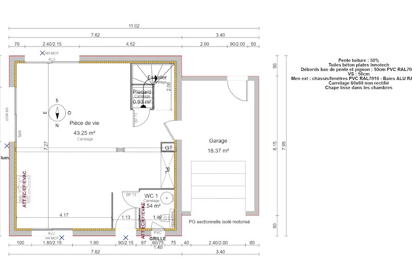  Vente Terrain + Maison - Terrain : 500m² - Maison : 91m² à Dolomieu (38110) 