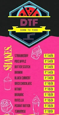 Down to Food menu 1