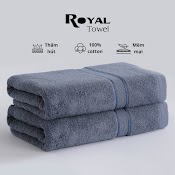 Khăn Tắm Royal 70X140Cm Với Sợi Bông Cotton Dày Thấm Hút Tốt, Không Đổ Lông, Không Ra Màu